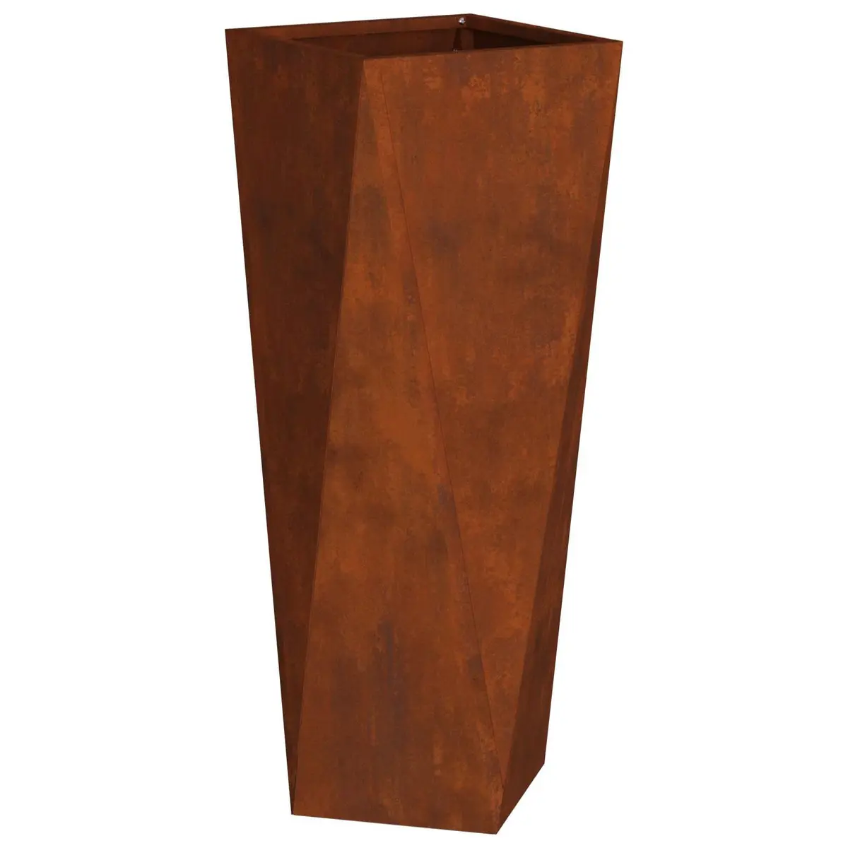 Planter Rusty 30x30x75cm Weathering Steel Garden Outdoor Rectangular Box