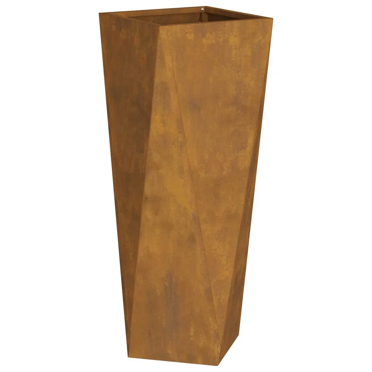 Garden Planter Steel Large 30x30x75cm Brown Rusty 2 Pcs