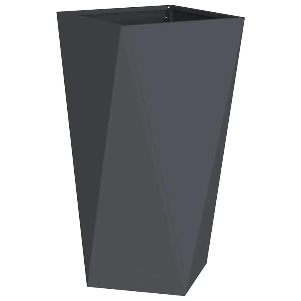 Steel Garden Planters Set in Anthracite