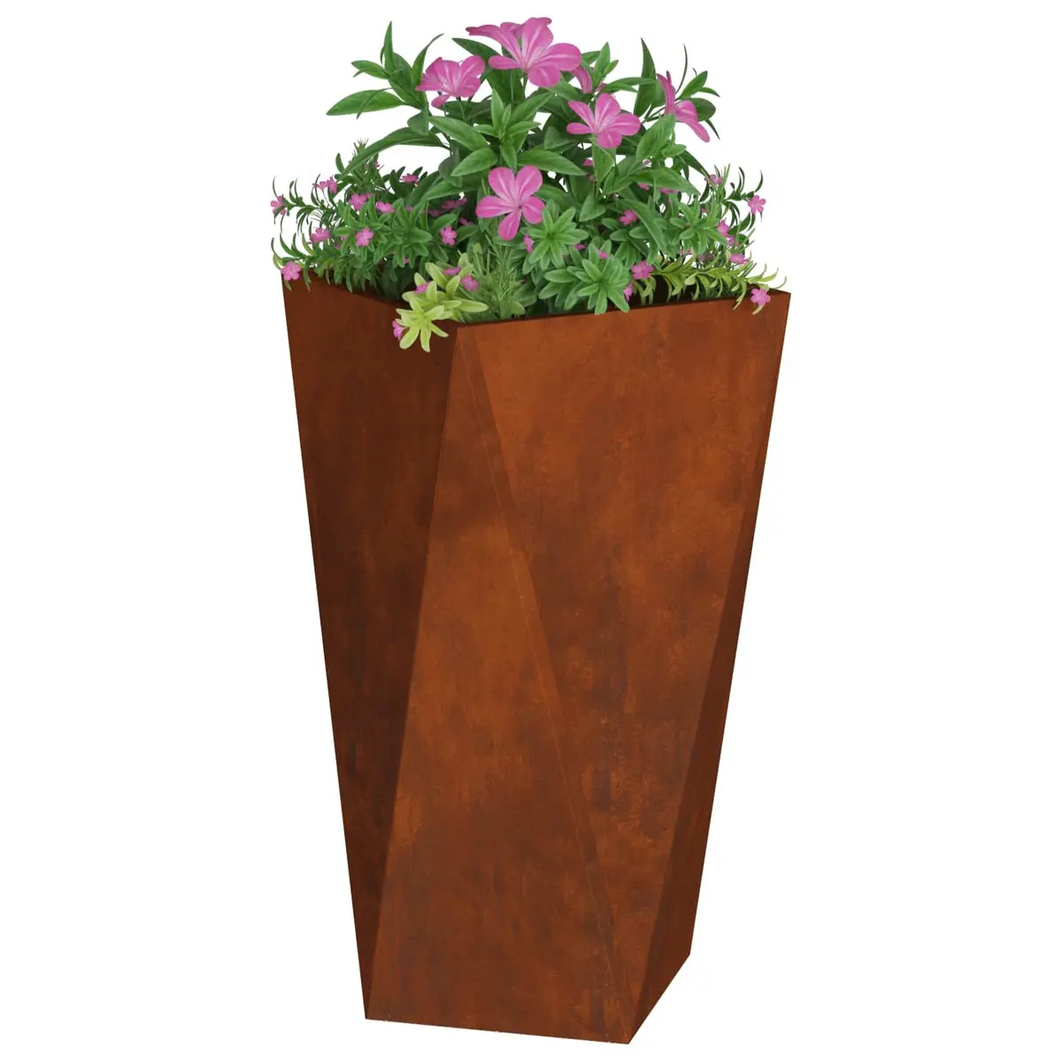 Rectangular Outdoor Steel Planter Box 40x40x75cm
