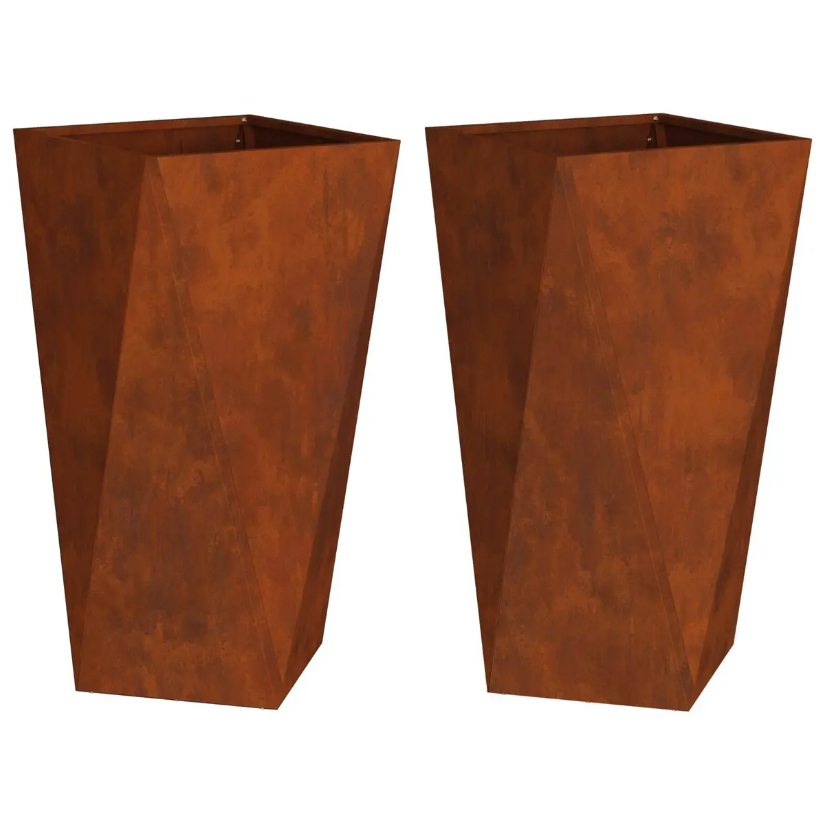 Set of 2 Steel Rectangular Garden Planters