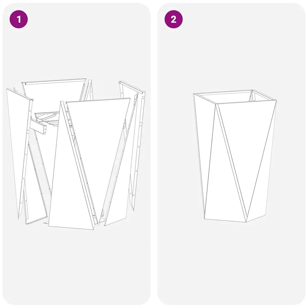 Set of 2 Steel Rectangular Garden Planters