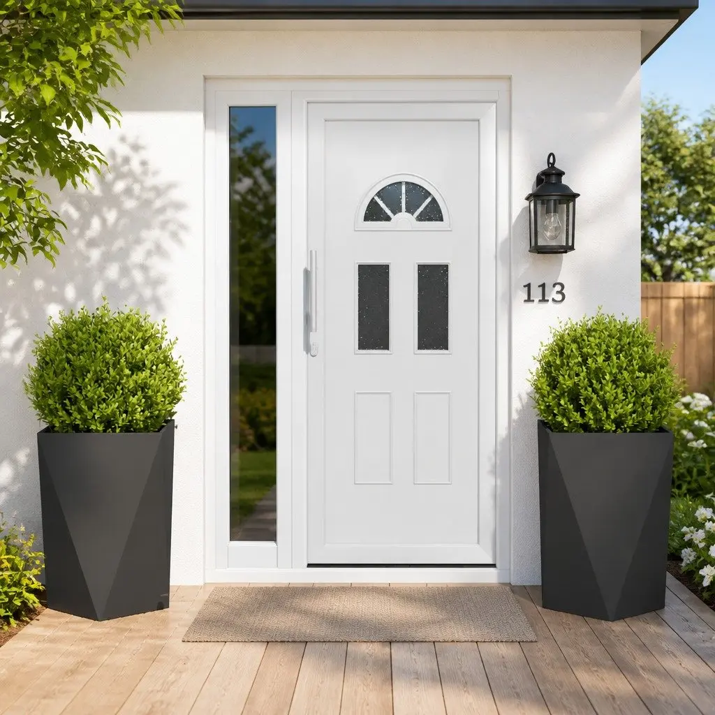 Black Steel Planter Box 50x50x75cm for Gardens