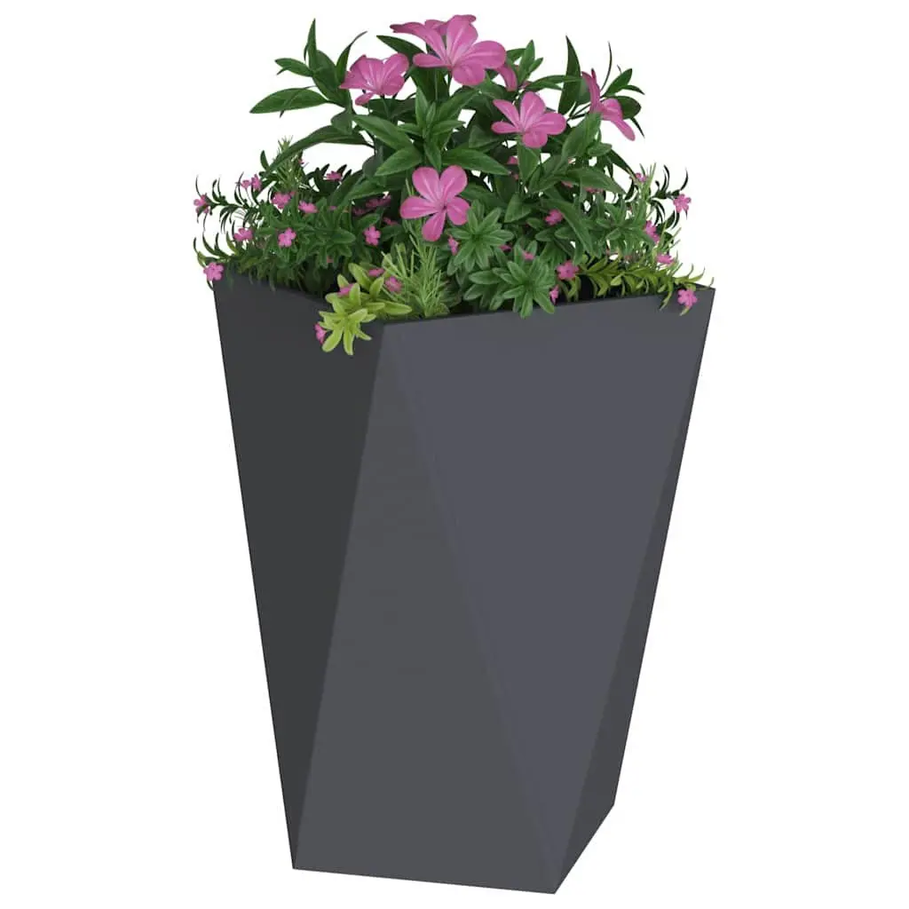 Steel Planter Box 50 x 50 x 75 cm Anthracite 2pcs