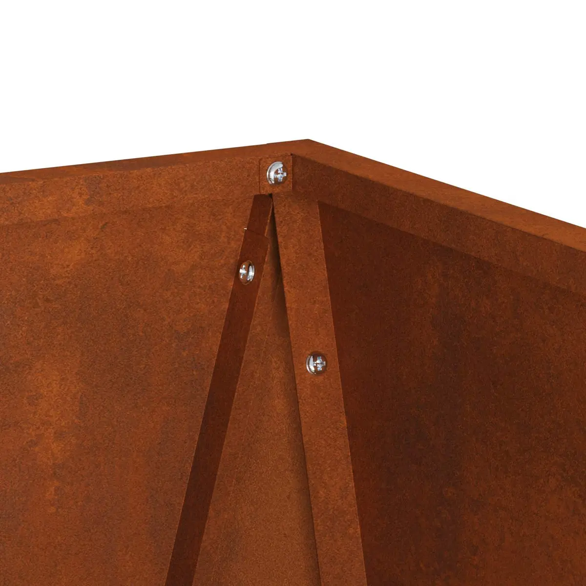 Garden Planter Box Outdoor Steel Corrugated Weathering Tall Rectangular Pot