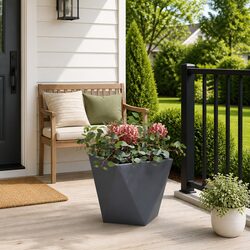Durable Steel Garden Planter Anthracite 30x30x30cm