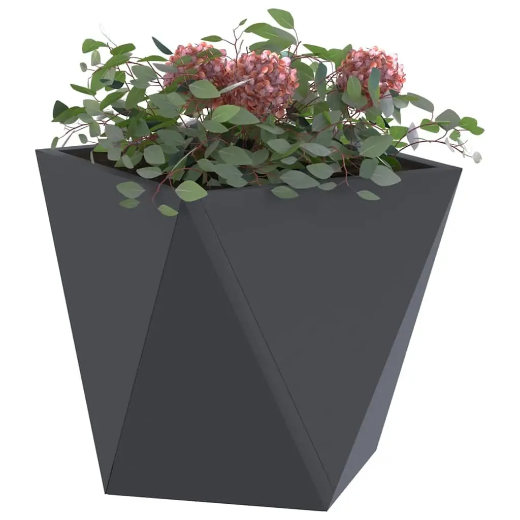 Steel Planter Box 30cm Anthracite Set of 2