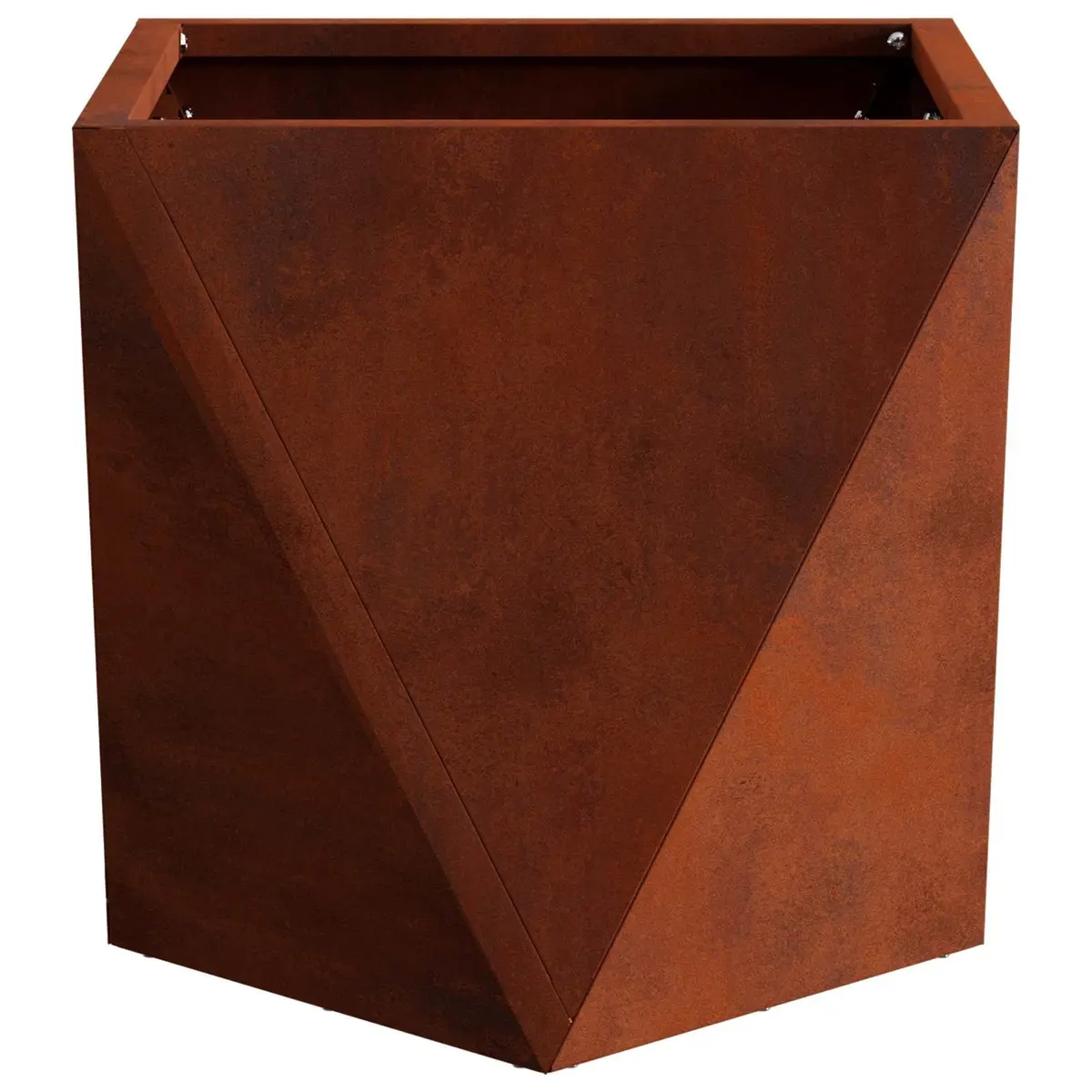 Garden Planter Steel 30x30x30cm Brown 2 pcs Set