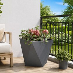Durable Steel Anthracite Garden Planter Box 40x40x40cm