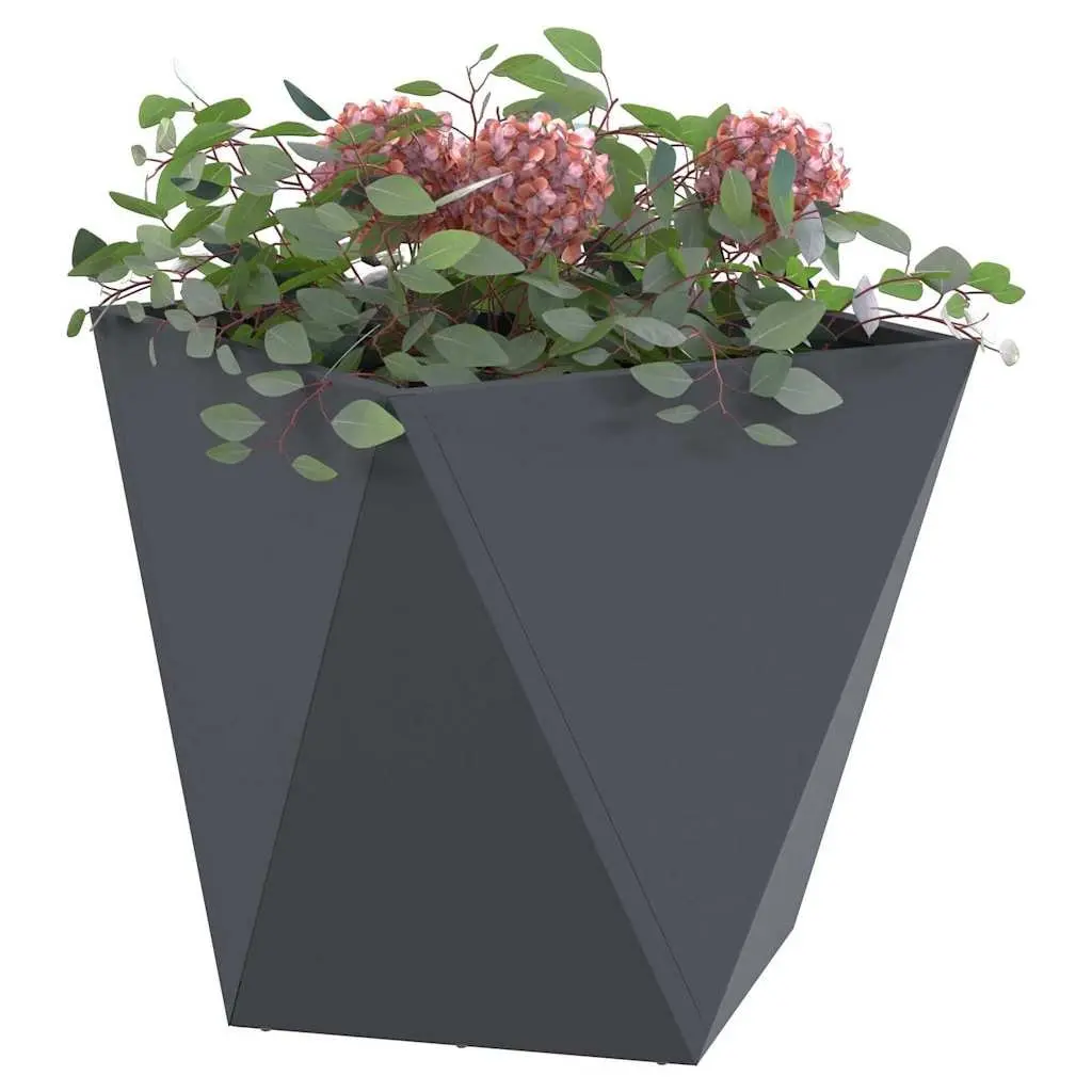 Steel Planter Box 40x40x40cm Anthracite 2 Pieces