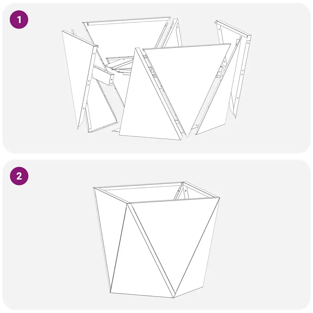 Steel Planter Box 40x40x40cm Anthracite 2 Pieces