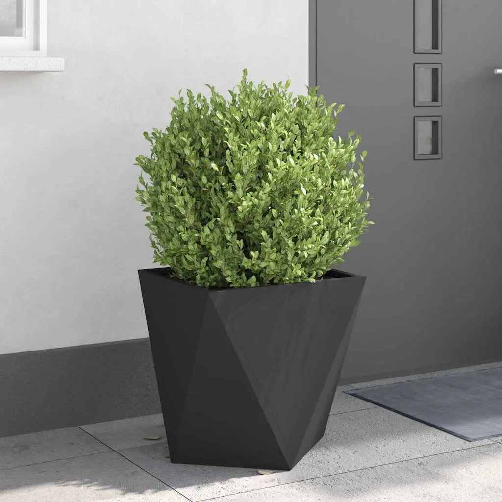 Garden Planter Box Steel 50x50x50cm Black
