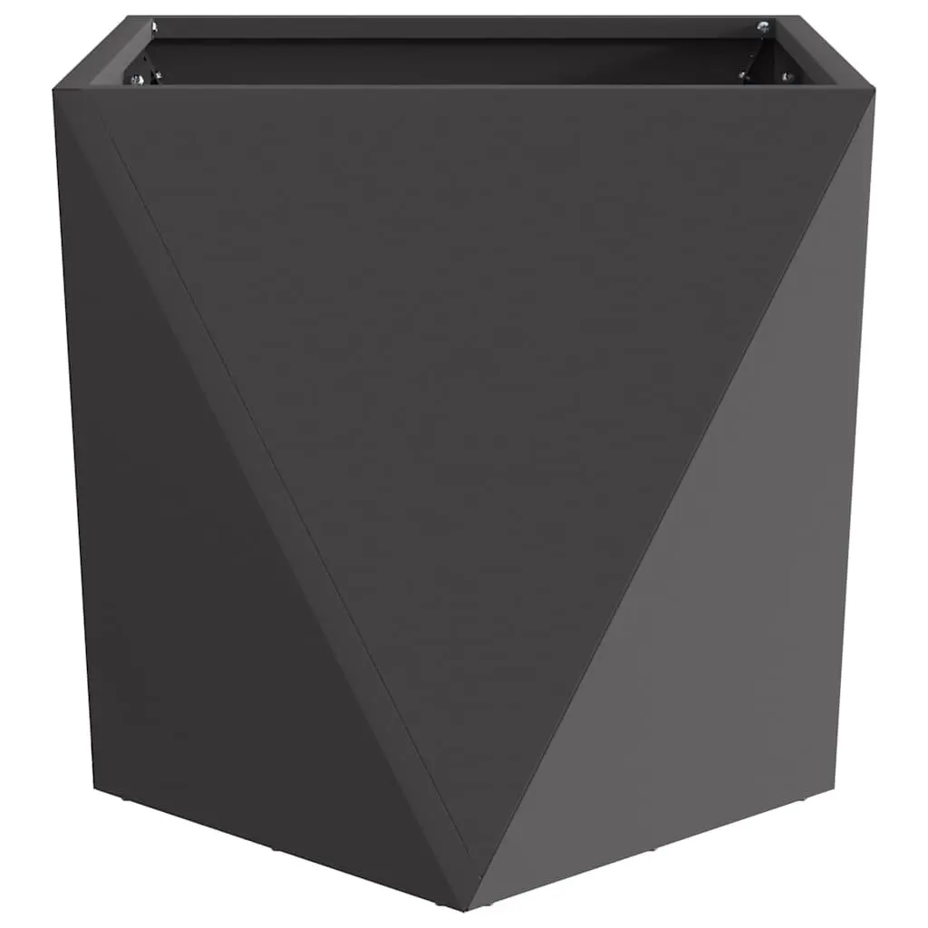 Garden Planter Box Steel 50x50x50cm Black