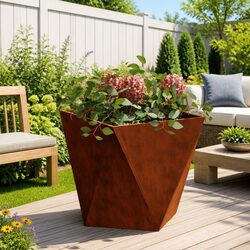 Sturdy Outdoor Garden Planter Box 50x50x50cm Steel