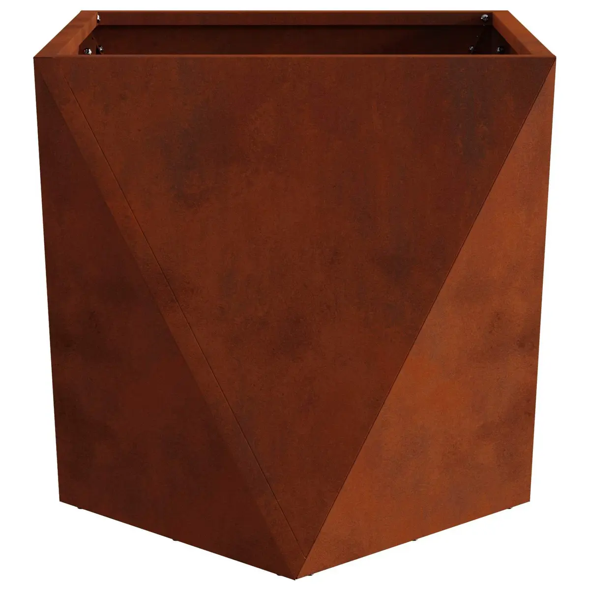 Garden Planter Steel 50 x 50 x 50 cm Brown 2 pcs