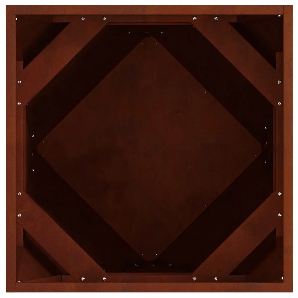 Garden Planter Steel 50 x 50 x 50 cm Brown 2 pcs