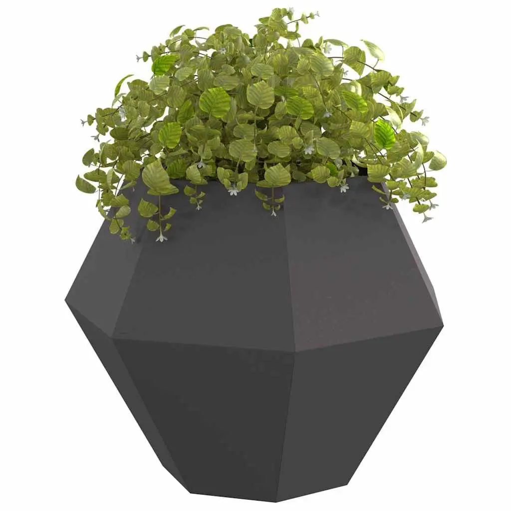 Steel Planter Box Rectangular 100x100x80cm Black