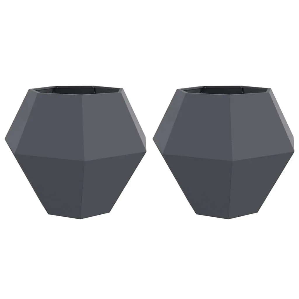Steel Planter Box Set in Anthracite