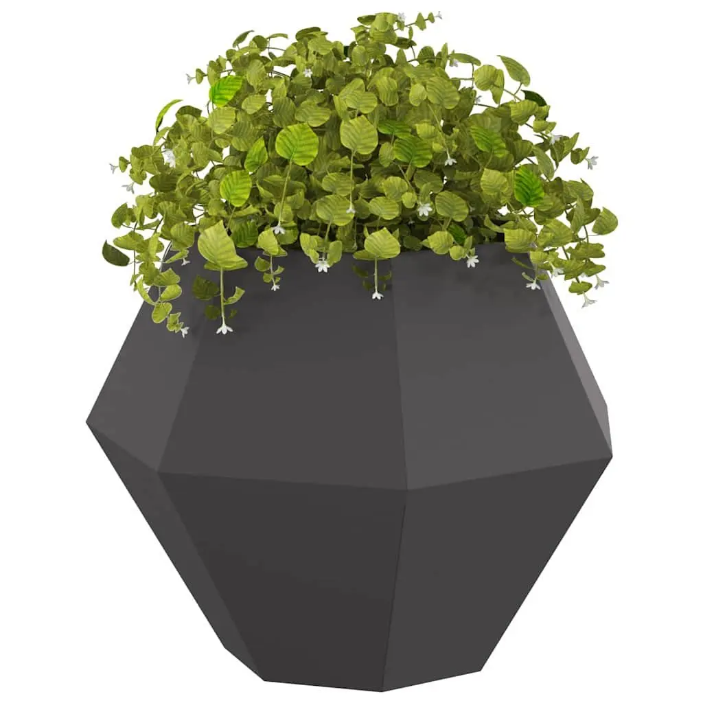 Rectangular Steel Garden Planter 75x75x60cm Black