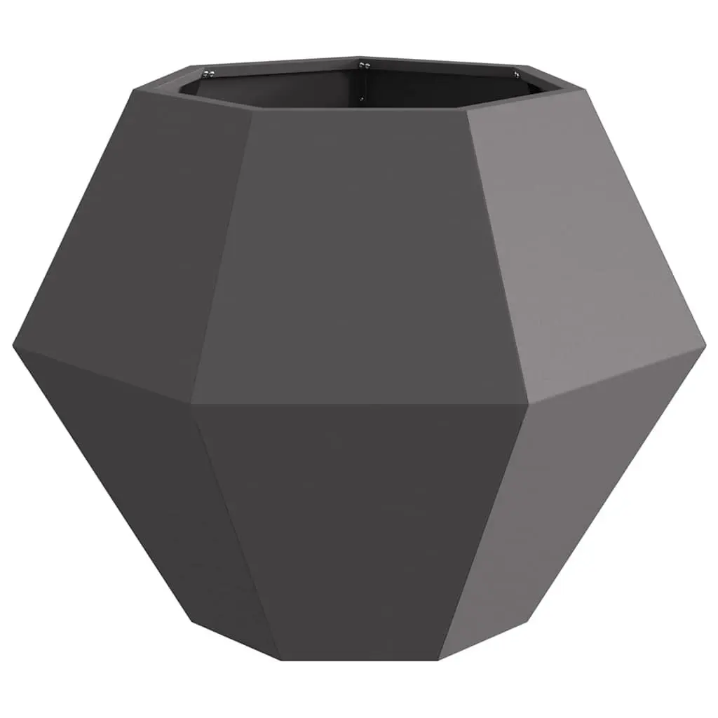 Rectangular Steel Garden Planter 75x75x60cm Black
