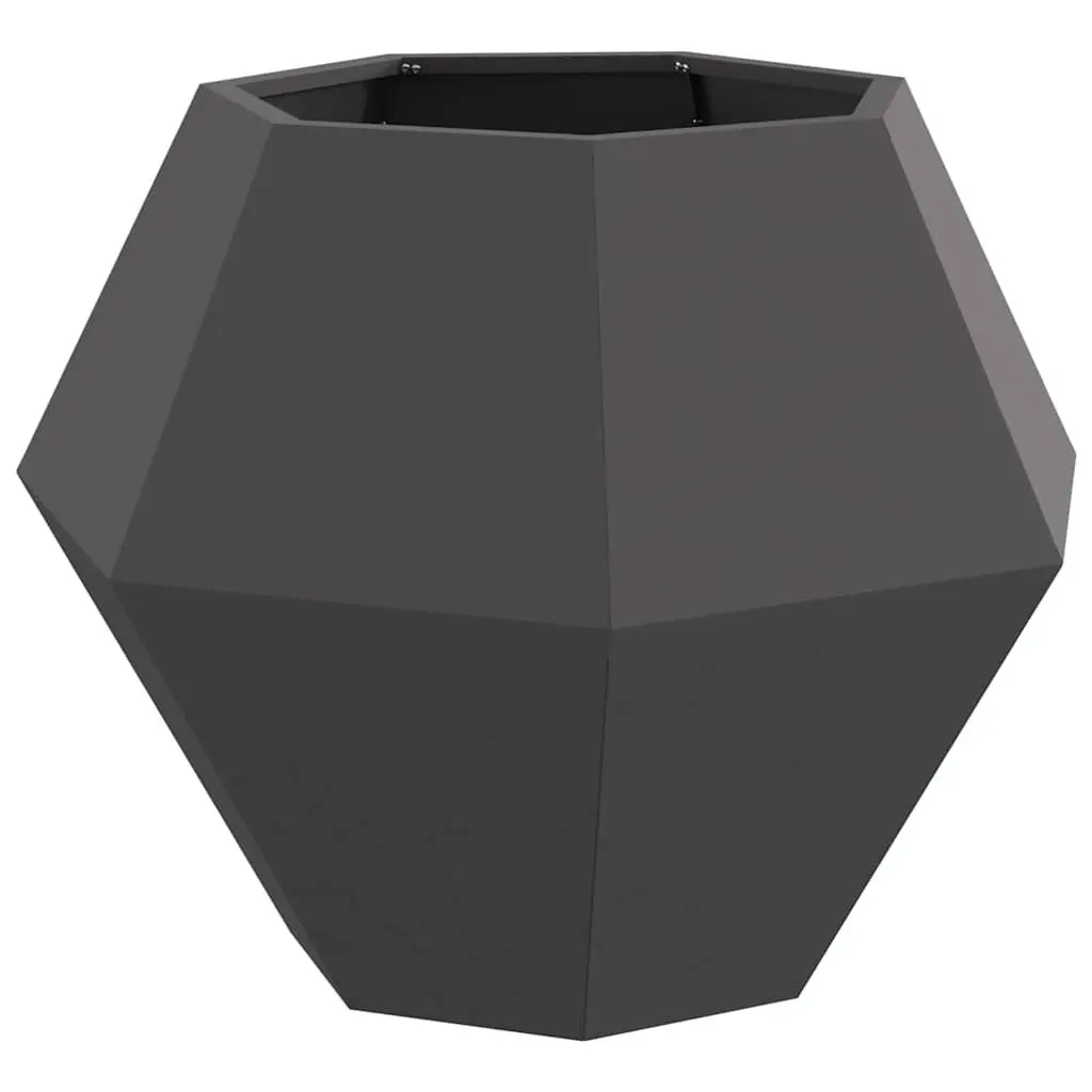 Garden Planter 2 pcs Black 75 x 75 x 60 cm Rectangular Outdoor Pots Terrace