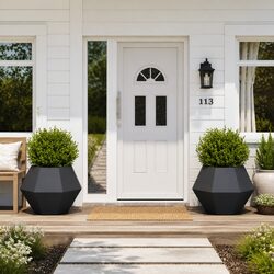 Steel Planter 2 pcs Anthracite Rectangular Garden Pots Outdoor Terrace Patio