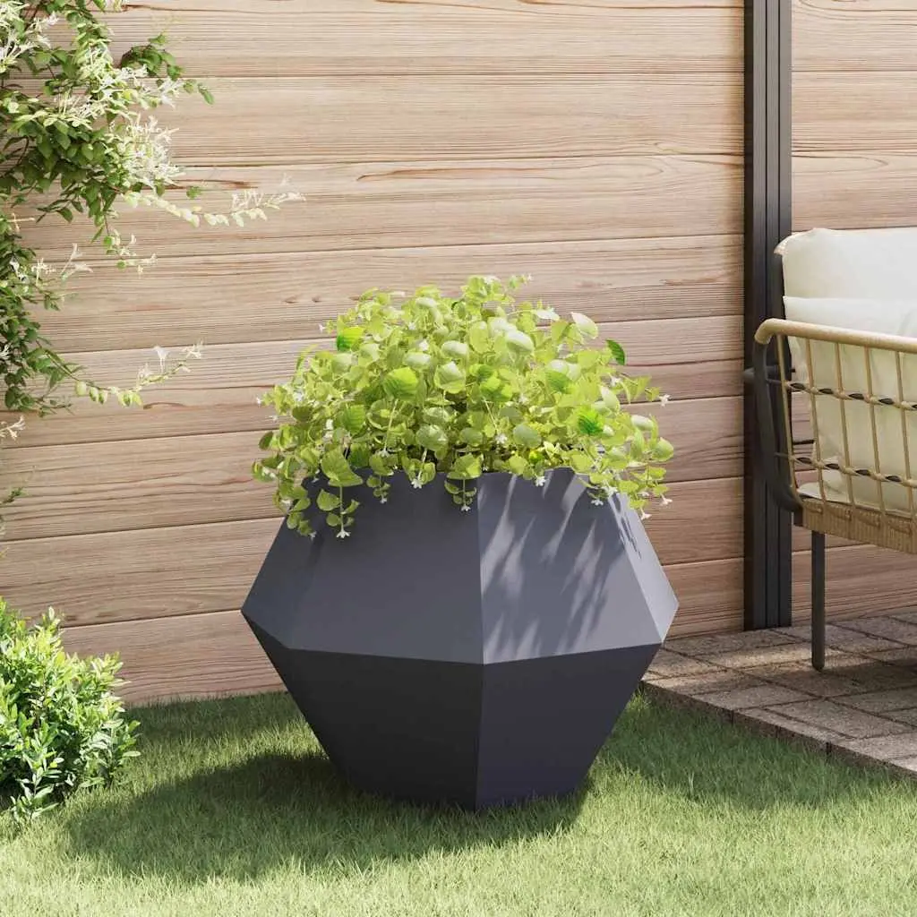 Steel Planter Anthracite Rectangular 75 x 75 x 60 cm 2 pcs