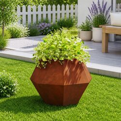 Durable Steel Rectangular Garden Planter for Outdoor Spaces