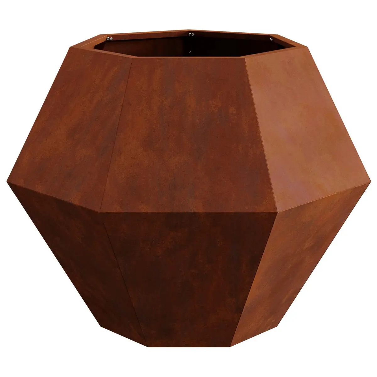 Planter 2 pcs Rectangular Outdoor Garden Pot Weathering Steel 75 x 75 x 60 cm