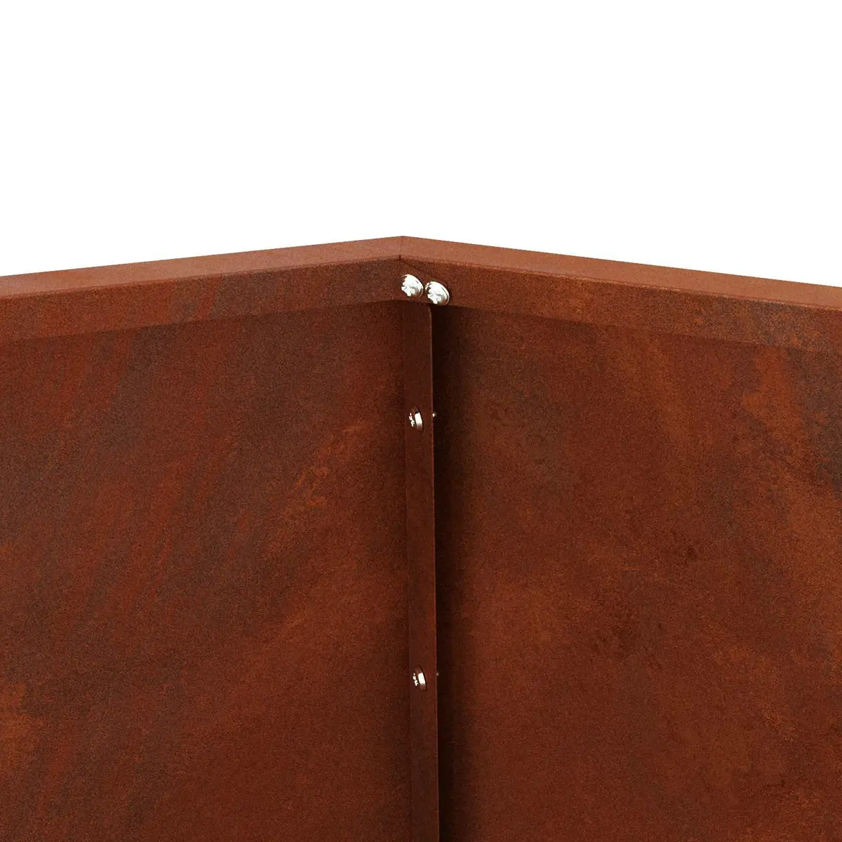 Planter 2 pcs Rectangular Outdoor Garden Pot Weathering Steel 75 x 75 x 60 cm