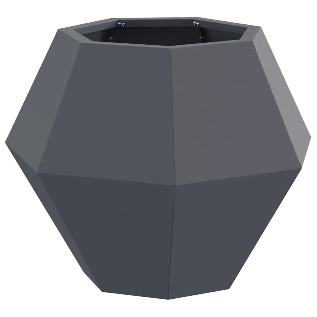 Garden Planter Steel Rectangular 50 x 50 x 40 cm Anthracite Outdoor