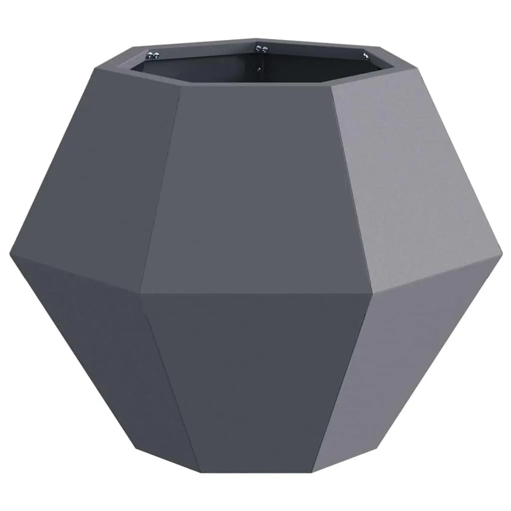 Garden Planter Steel Rectangular 50 x 50 x 40 cm Anthracite Outdoor