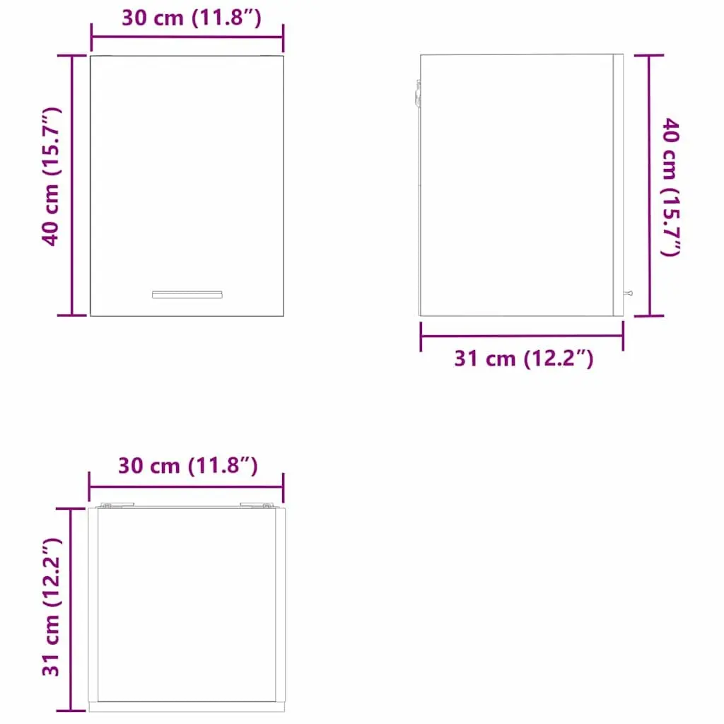 White Modern Hanging Kitchen Cabinet with Door