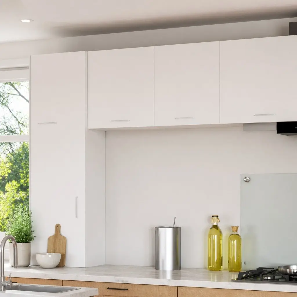 White Engineered Wood Wall-Mounted Kitchen Cabinet 40x31x40cm