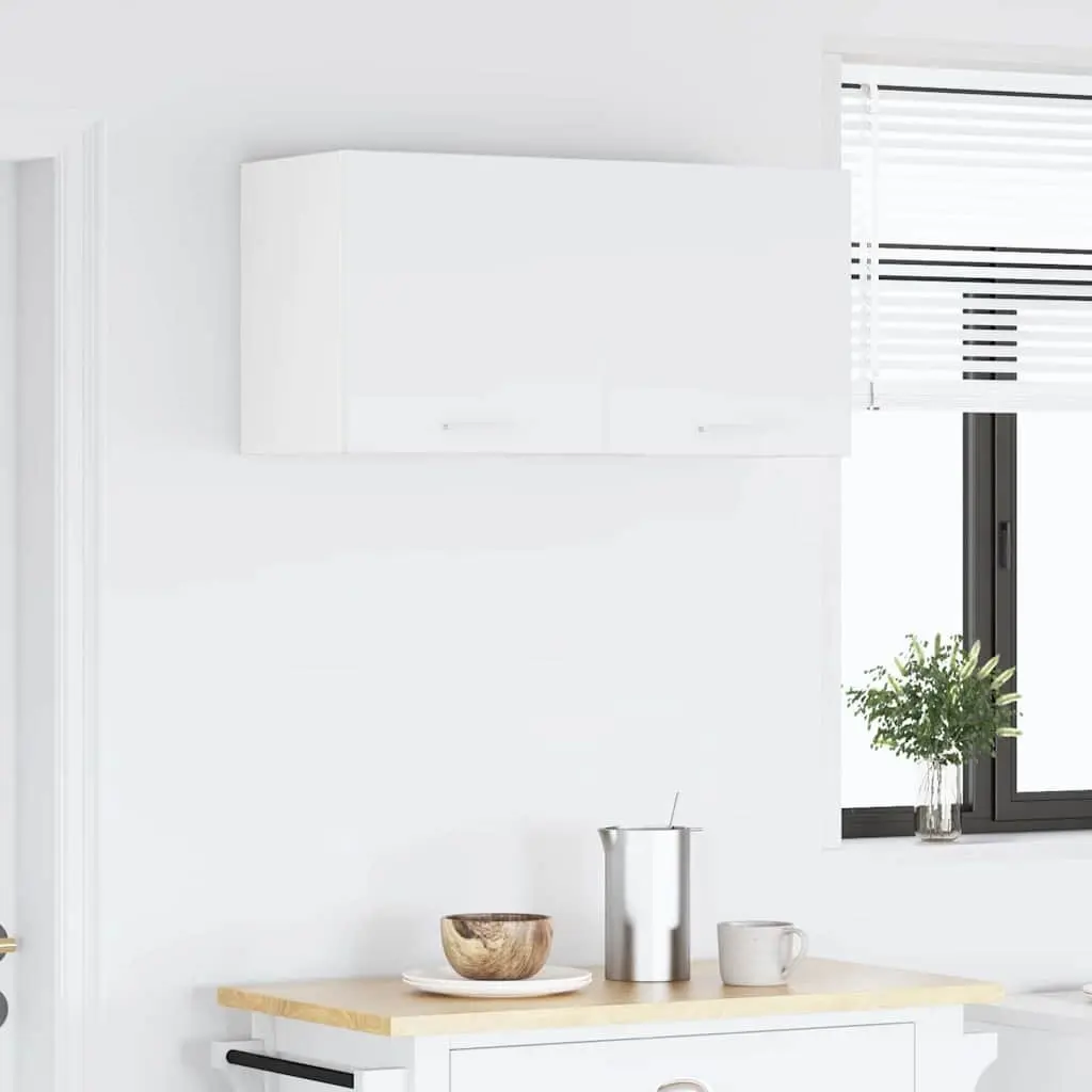 White Engineered Wood Wall-Mounted Kitchen Cabinet 40x31x40cm