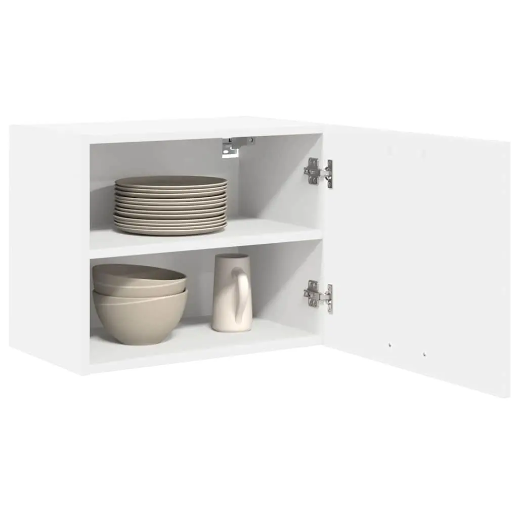 White Hanging Kitchen Cabinet with Door