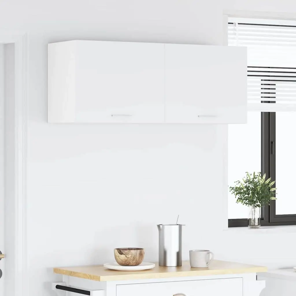 White Hanging Kitchen Cabinet with Door