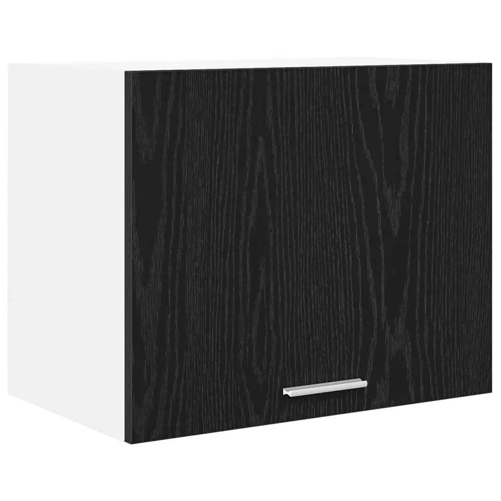 Hanging Kitchen Cabinet Engineered Wood 50x31x40cm Black Oak White