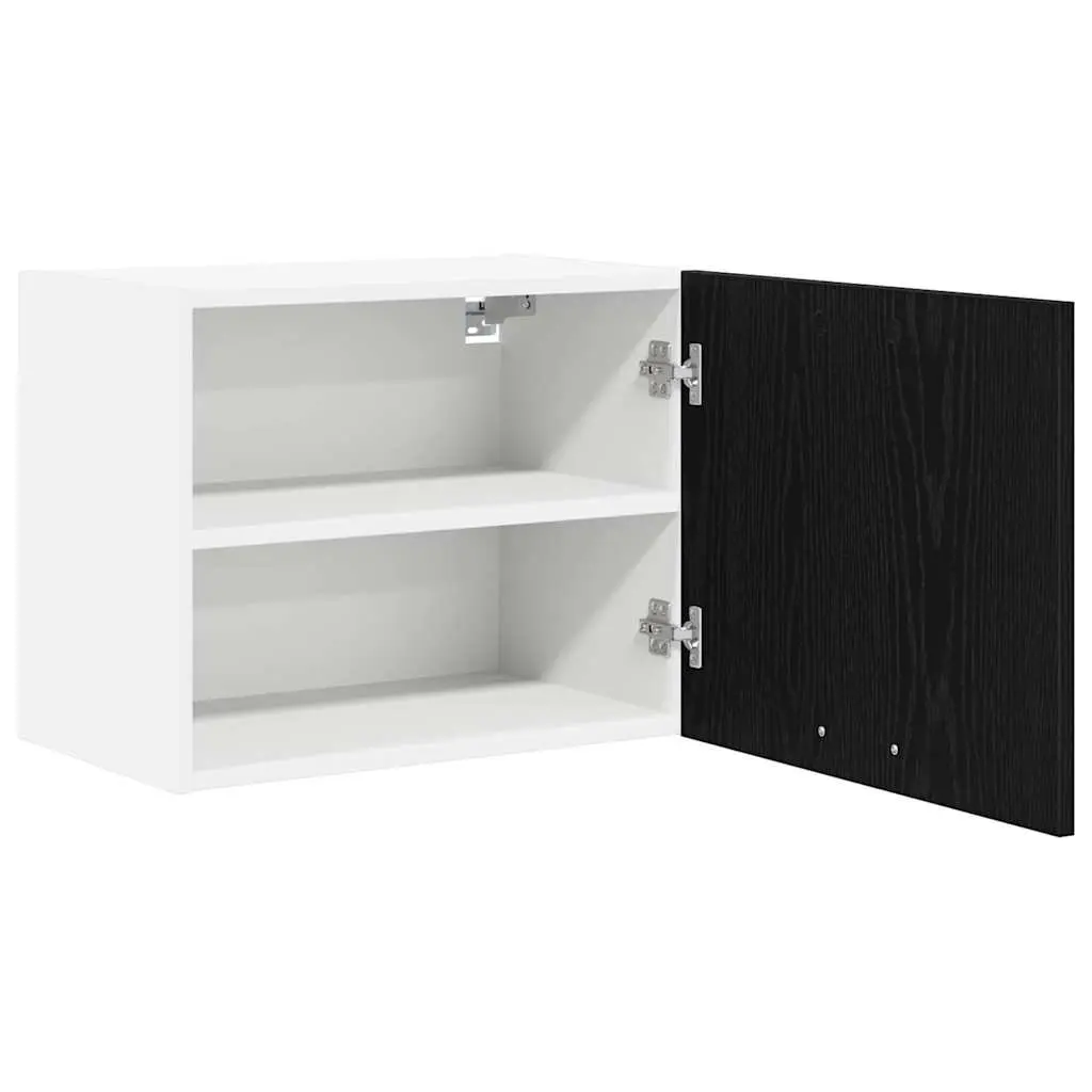 Hanging Kitchen Cabinet Engineered Wood 50x31x40cm Black Oak White