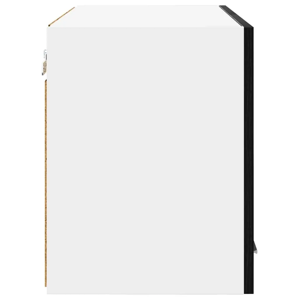 Black Oak White Hanging Kitchen Cabinet 60x31x40cm