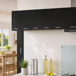 Stylish Black Oak Hanging Kitchen Cabinet 60x31x40 cm