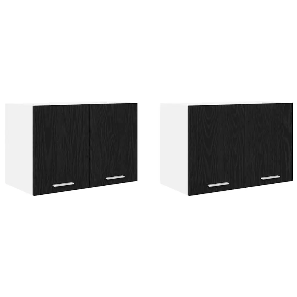 Hanging Kitchen Cabinet Engineered Wood 60x31x40 cm Black White