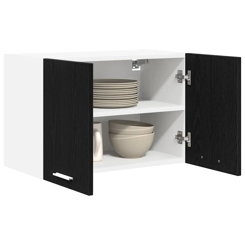 Hanging Kitchen Cabinet Engineered Wood 60x31x40 cm Black White