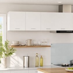 Modern White Hanging Kitchen Cabinet with Spacious Design 80x31x40cm
