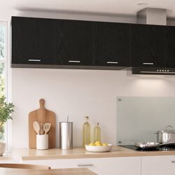 Black Oak Modern Hanging Kitchen Cabinet – Durable Storage