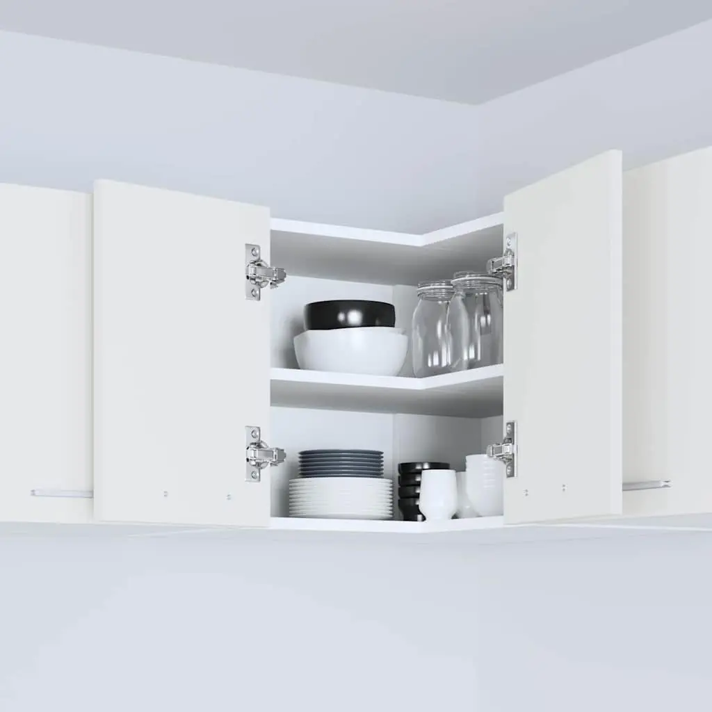 White Modern Hanging Kitchen Cabinet with Durable Build