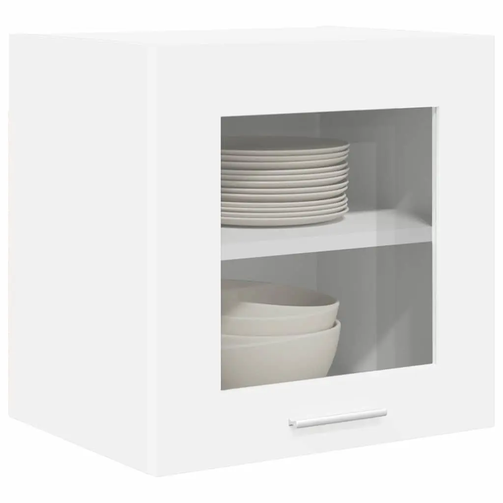 White Engineered Wood Hanging Kitchen Cabinets