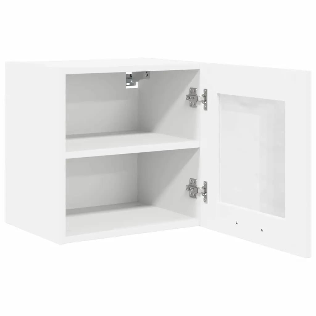 White Engineered Wood Hanging Kitchen Cabinets
