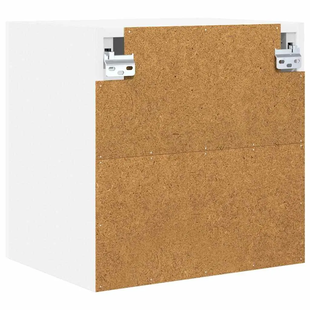 White Engineered Wood Hanging Kitchen Cabinets