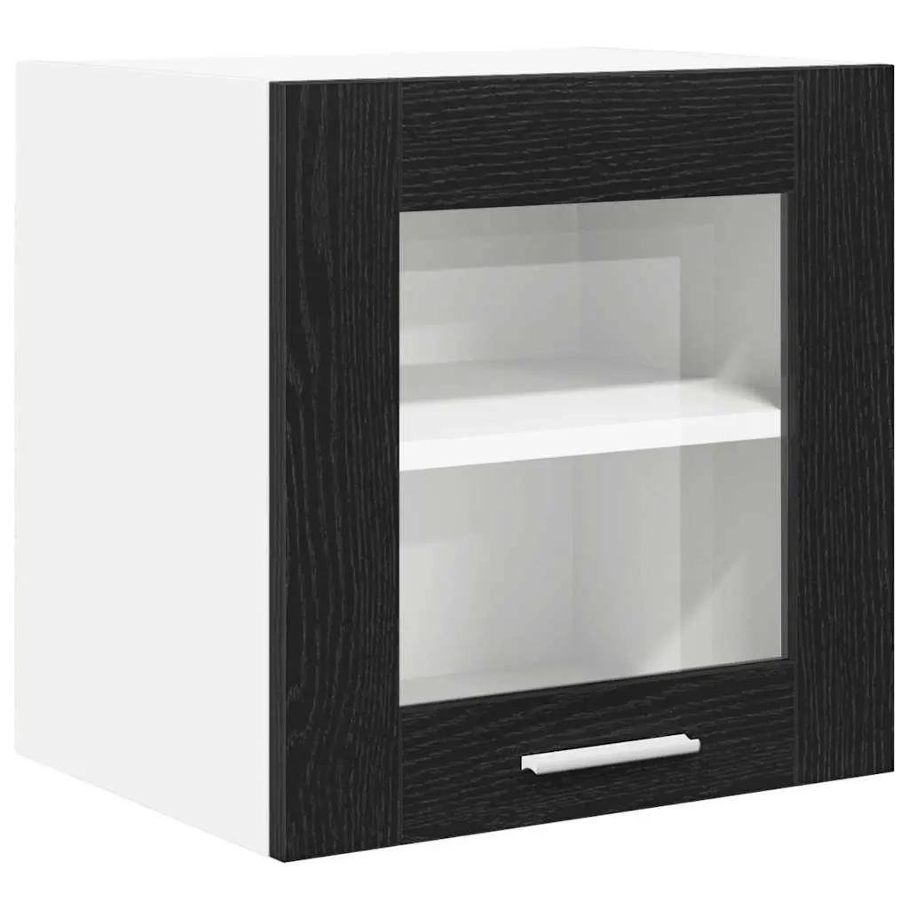 Hanging Kitchen Cabinet Black Oak 40x31x40cm Modern Storage Engineered Wood